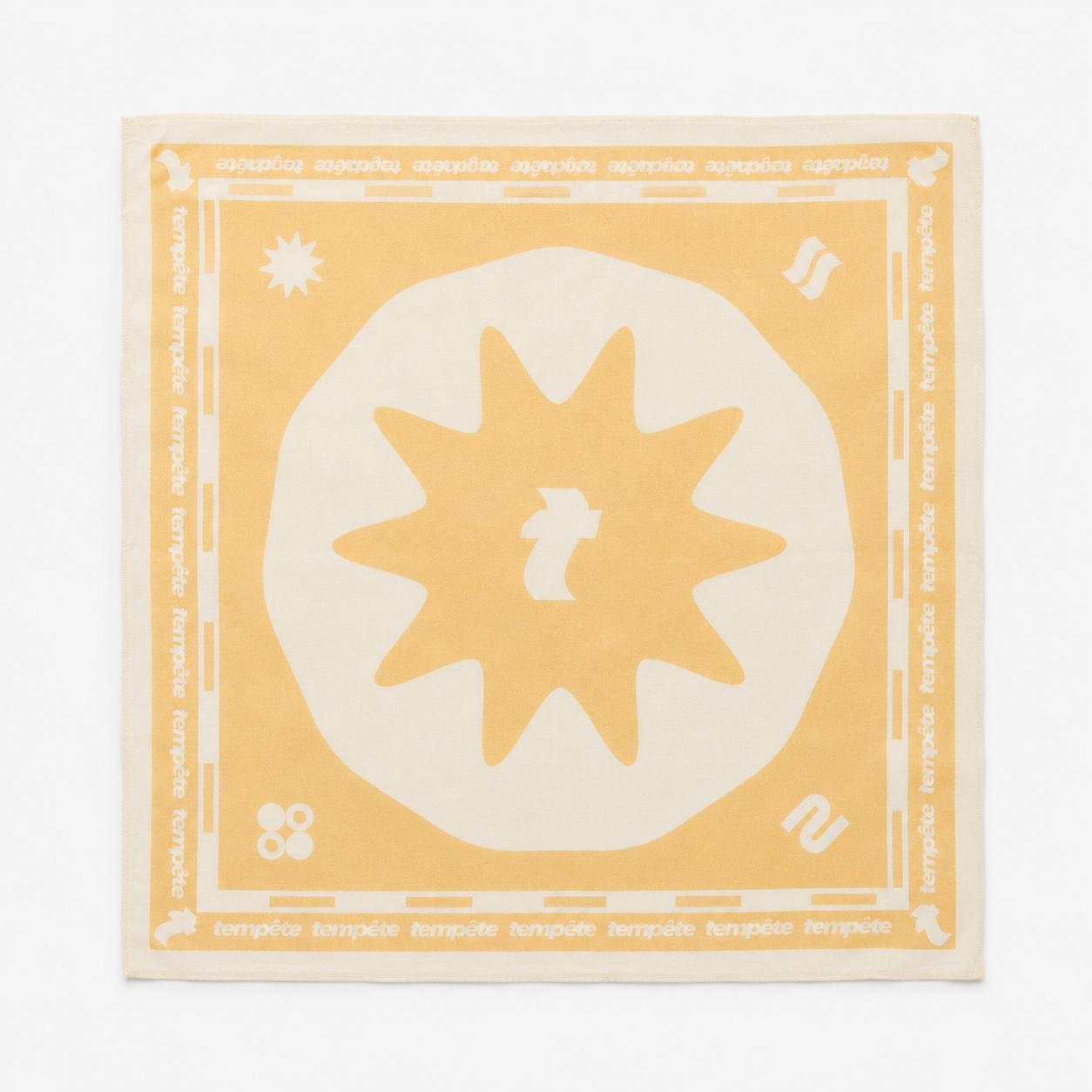 Bandana Soleil de couleur jaune, Tempête cycling de face